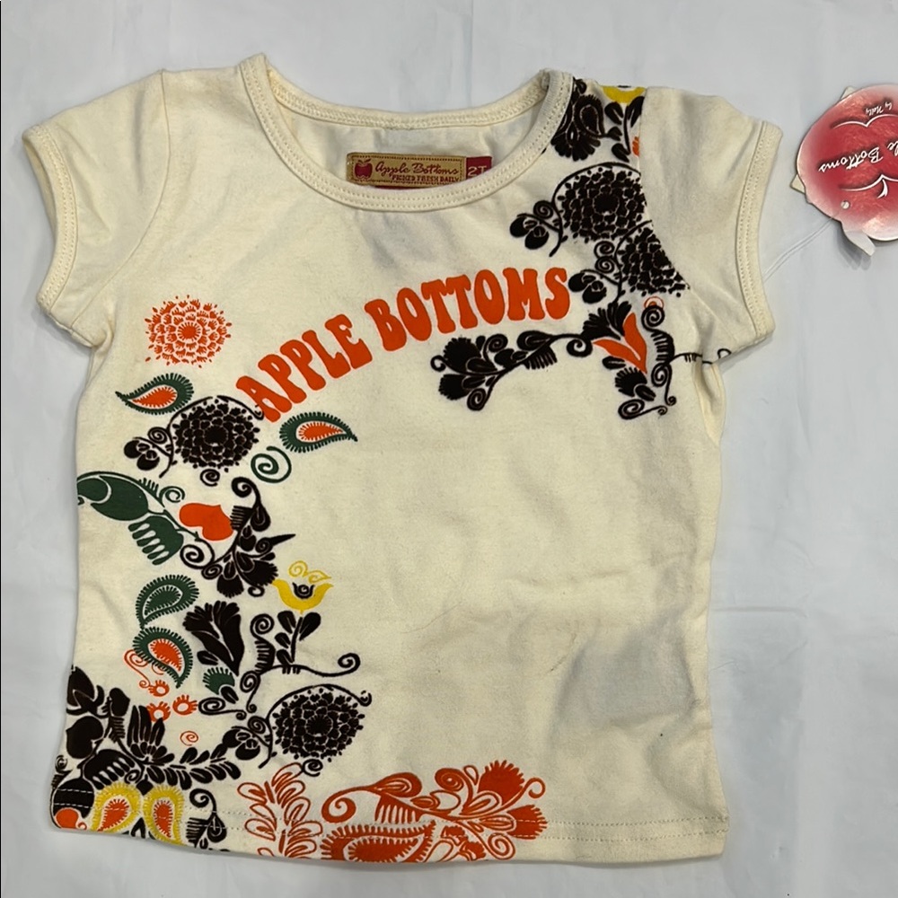 Apple Bottoms Kids Tee with Vibrant Floral Patterns